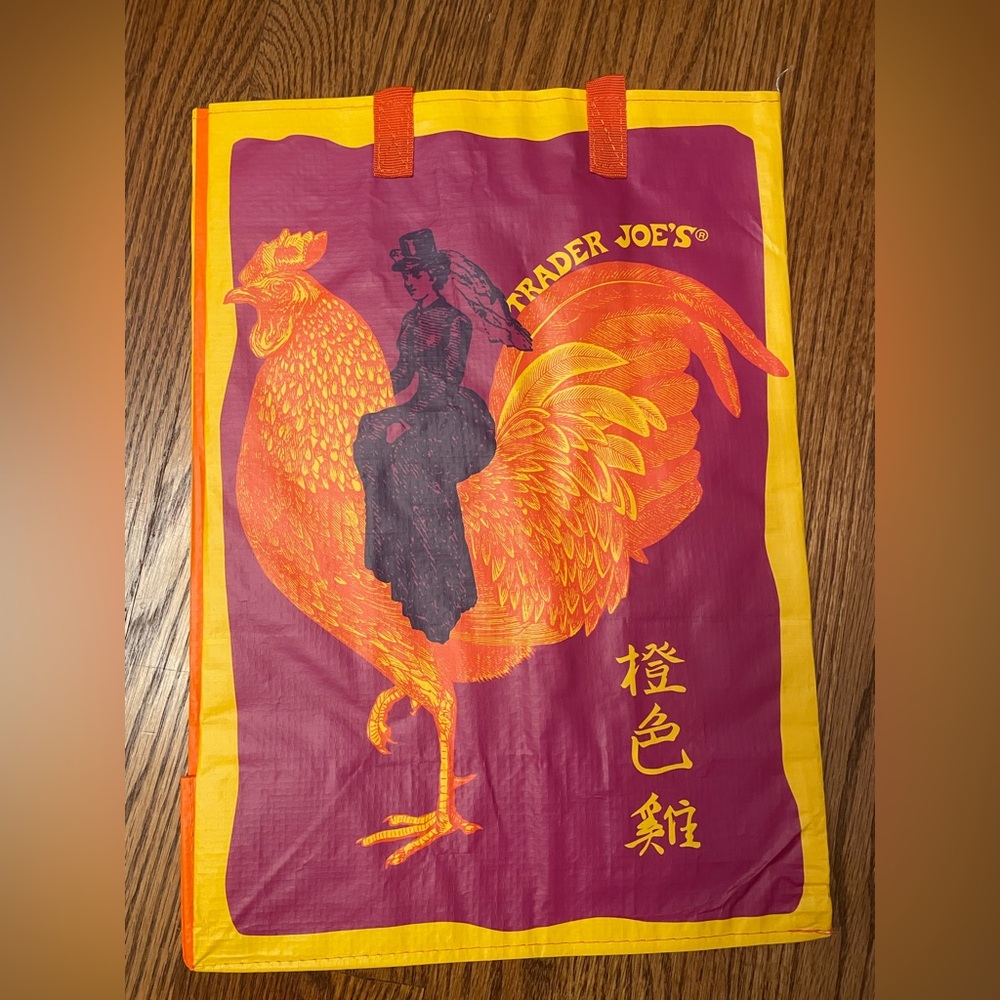 Rare Trader Joes Reusable Bag Orange Chicken